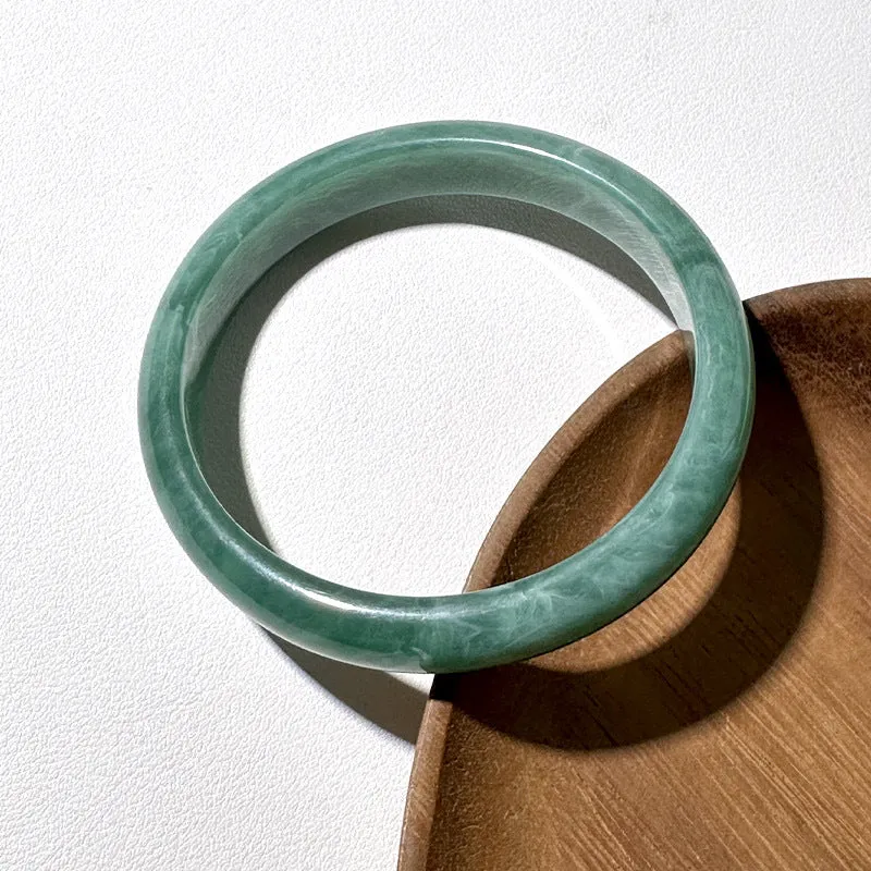 Wholesale plain circle round geometric resin wind color halo bracelet