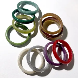 Wholesale plain circle round geometric resin wind color halo bracelet