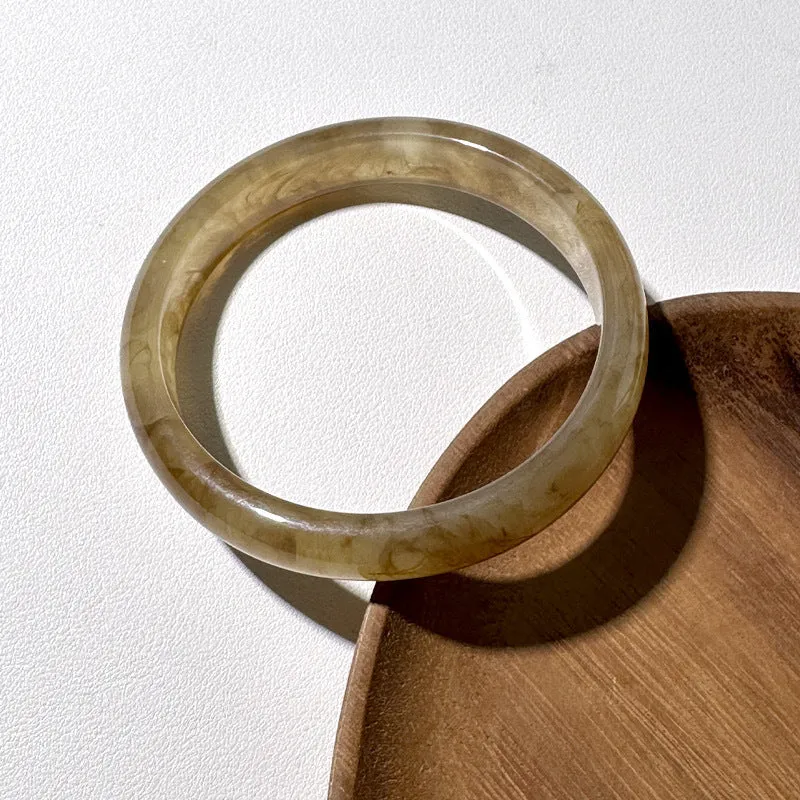 Wholesale plain circle round geometric resin wind color halo bracelet