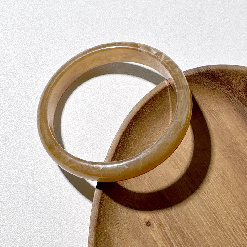 Wholesale plain circle round geometric resin wind color halo bracelet