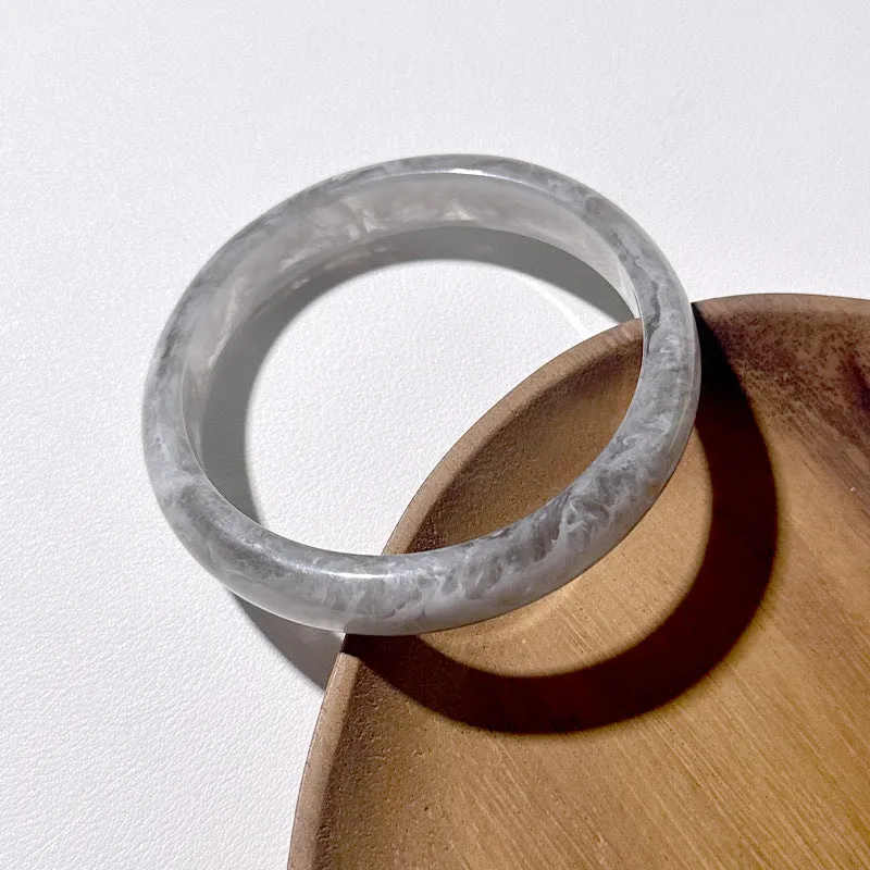 Wholesale plain circle round geometric resin wind color halo bracelet