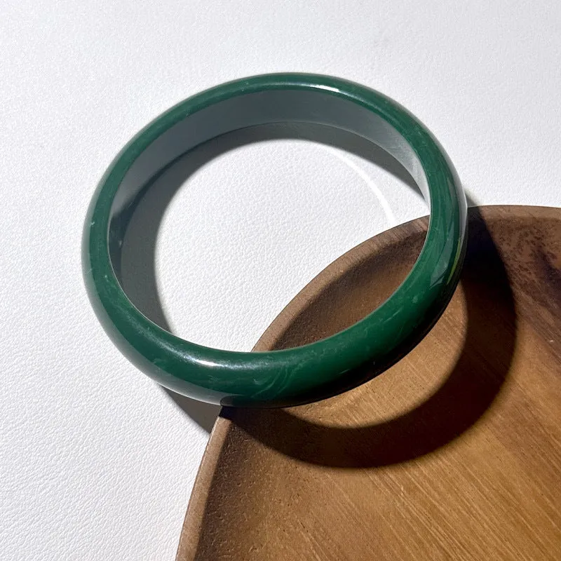 Wholesale plain circle round geometric resin wind color halo bracelet