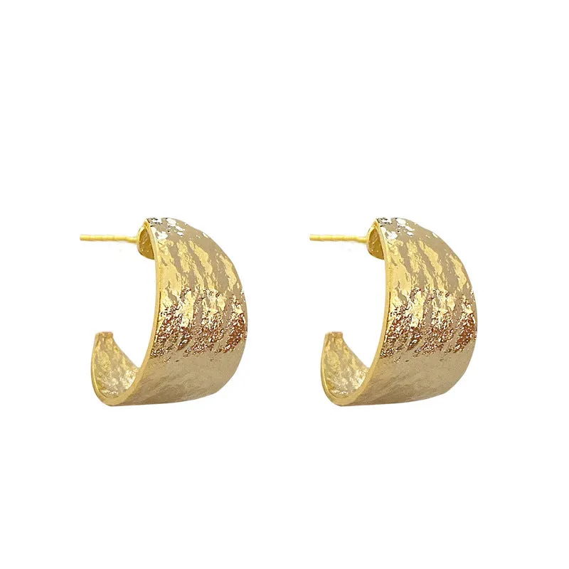Wholesale Polished Silver Needle Simple Earrings