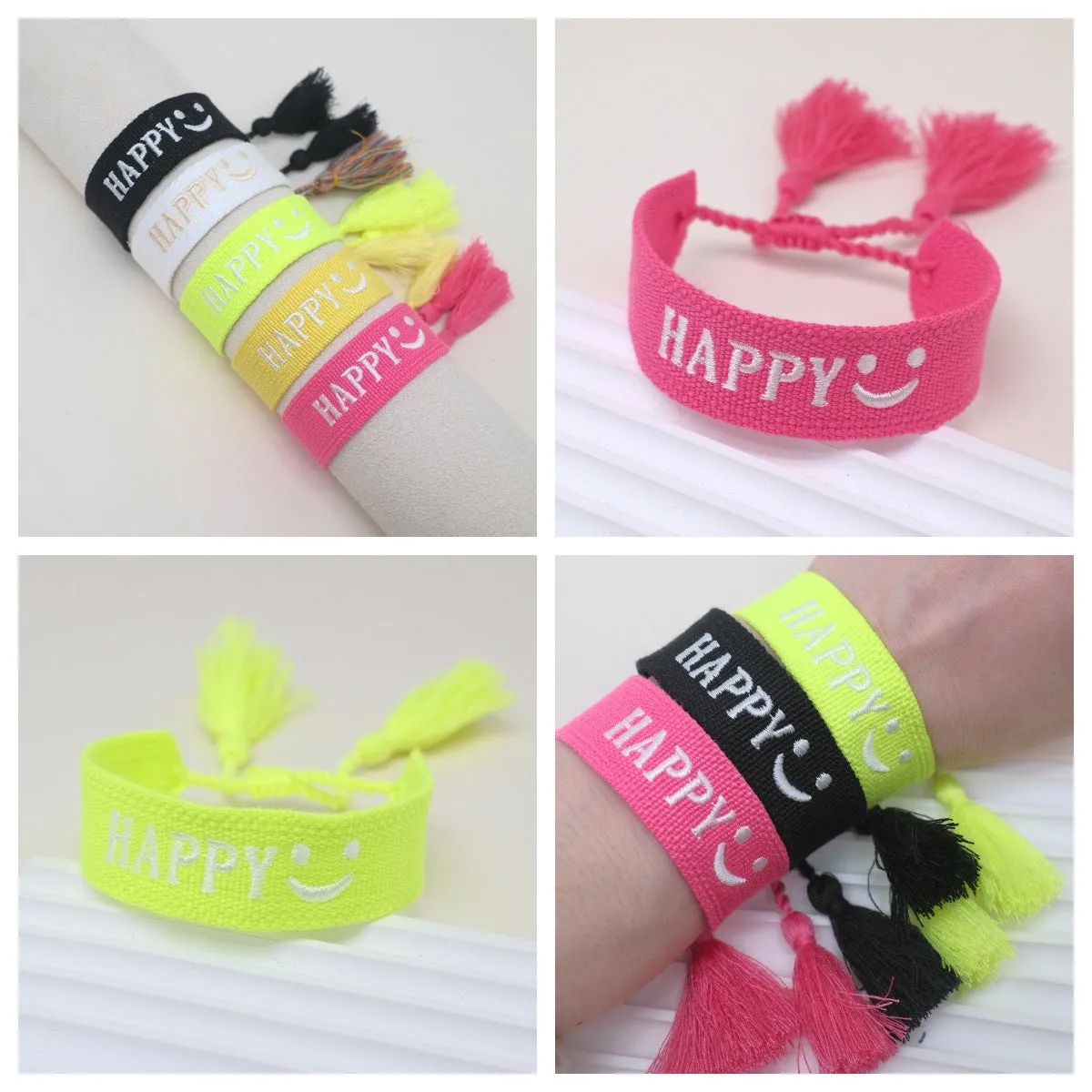Wholesale Polyester Cord Braided Tassel Bracelets