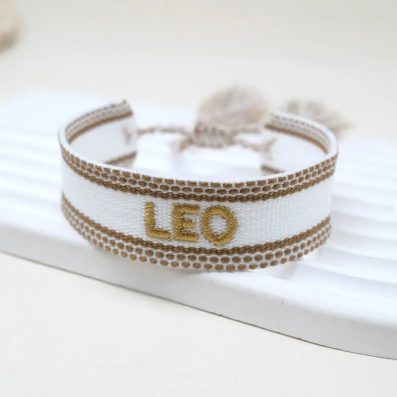 Wholesale Polyester Cord Weaving Letter Tassel Bracelet