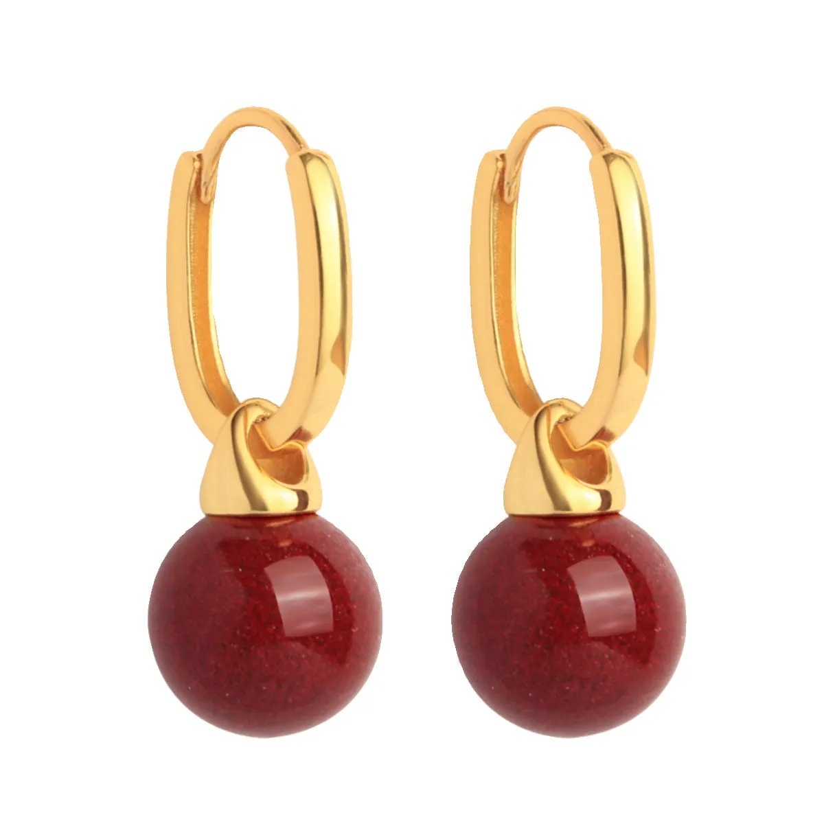 Wholesale Purple gold sand earrings new Chinese retro earrings Mother's Day