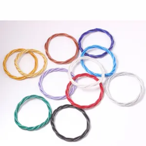 Wholesale PVC Gold Leaf Color Rubber Hose Twist Braid Bracelet