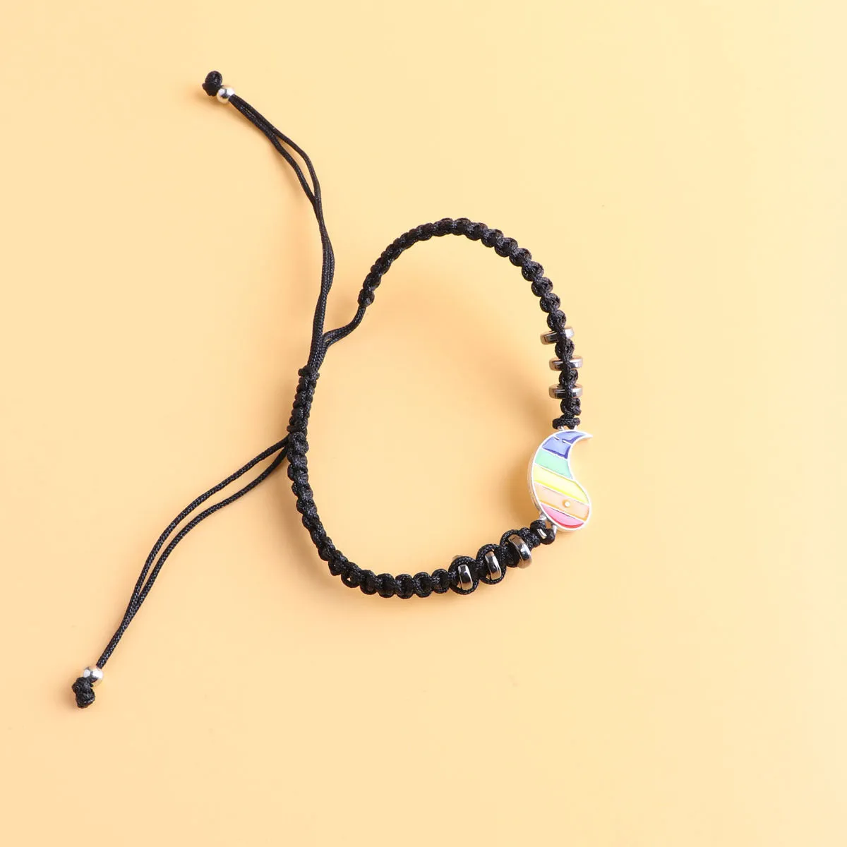 Wholesale Rainbow Hand-woven Friendship Couple Bracelet