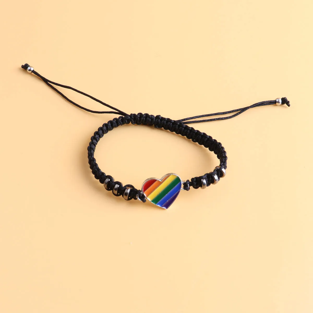Wholesale Rainbow Hand-woven Friendship Couple Bracelet