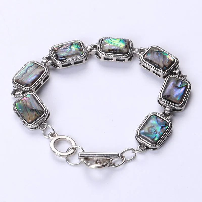 Wholesale Rectangular Natural Abalone Shell Bracelet