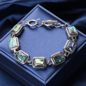 Wholesale Rectangular Natural Abalone Shell Bracelet