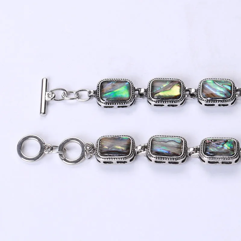 Wholesale Rectangular Natural Abalone Shell Bracelet