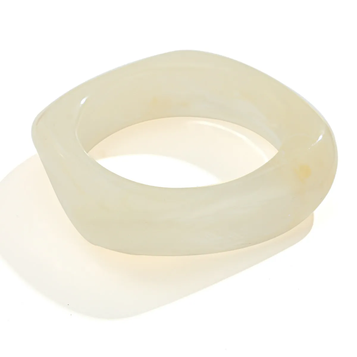 Wholesale Retro Asymmetrical Smudged Bracelet Round Wide Acrylic Bracelet