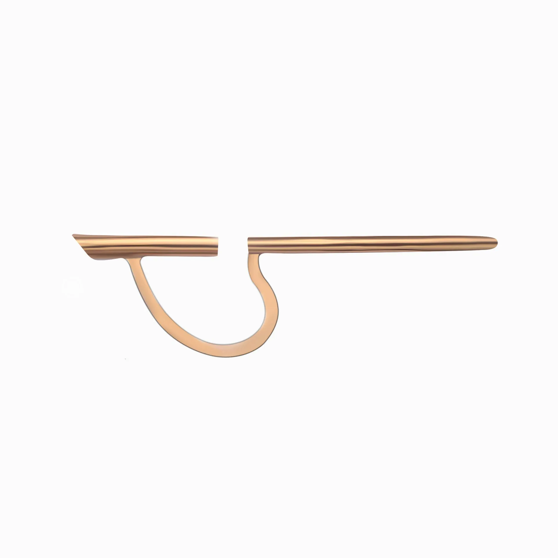 Wholesale Retro C-shaped Straight Ear Clip Without Ear Hole Alloy Ear Bone Clip