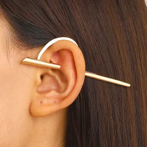 Wholesale Retro C-shaped Straight Ear Clip Without Ear Hole Alloy Ear Bone Clip