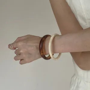 Wholesale Retro cold style acetate amber pattern acrylic bracelet