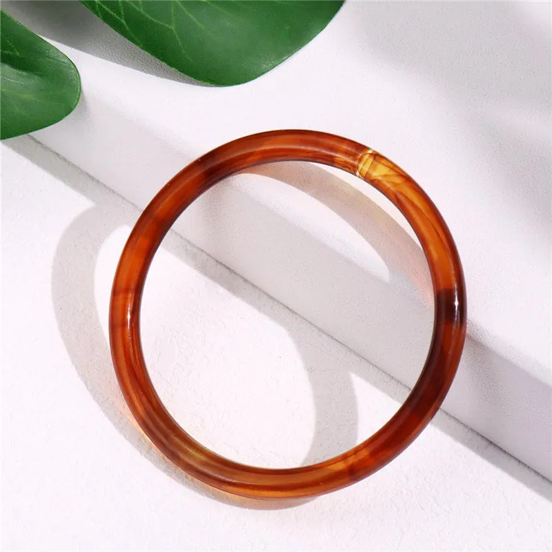 Wholesale Retro cold style acetate amber pattern acrylic bracelet