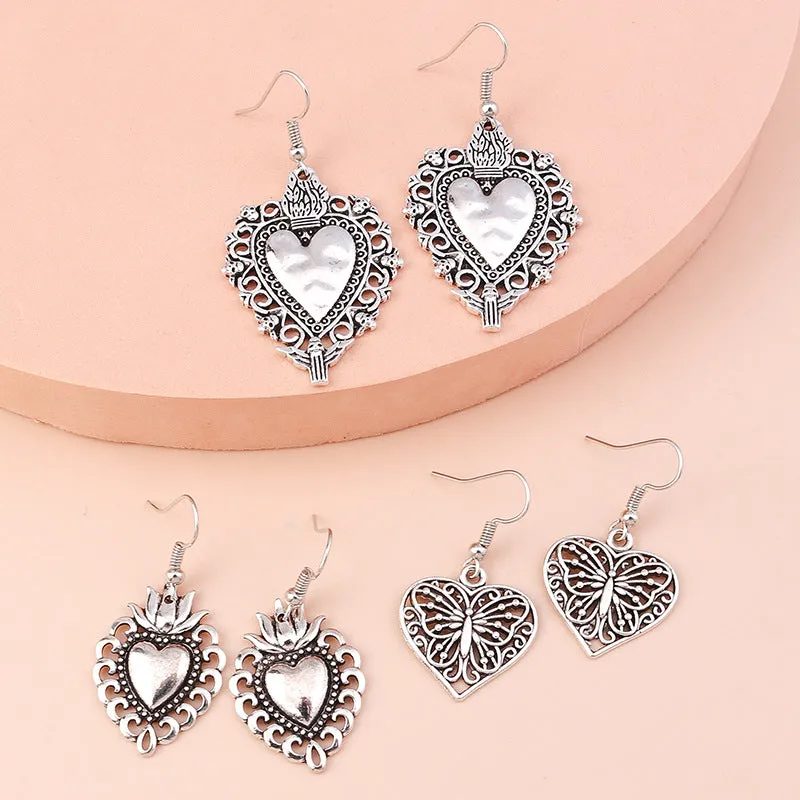 Wholesale Retro Ethnic Style Love Earrings Set