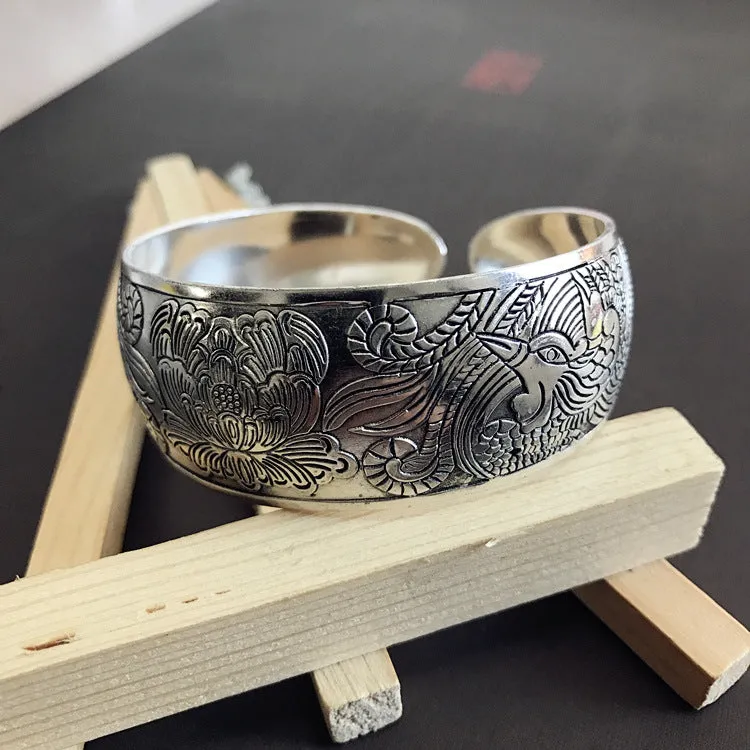 Wholesale Retro Ethnic Style Silver Bracelet