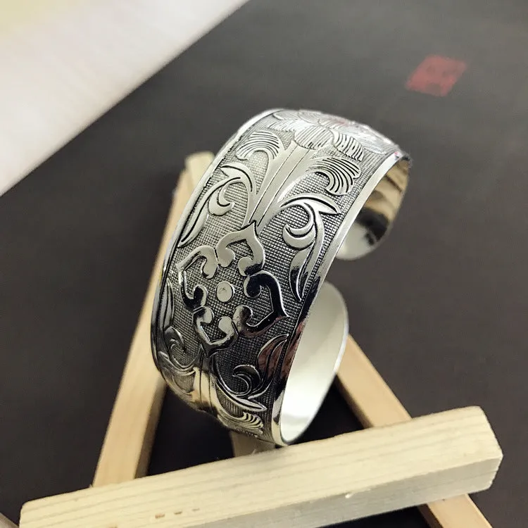 Wholesale Retro Ethnic Style Silver Bracelet