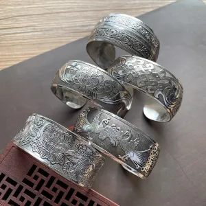 Wholesale Retro Ethnic Style Silver Bracelet