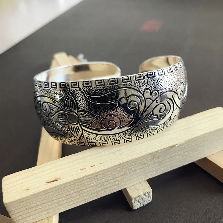 Wholesale Retro Ethnic Style Silver Bracelet
