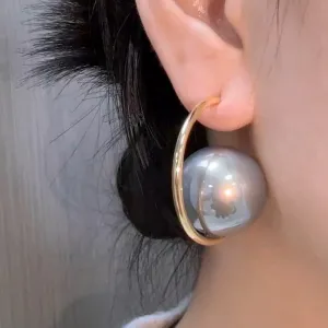 Wholesale Retro Exaggerated Imitation Pearl Earrings
