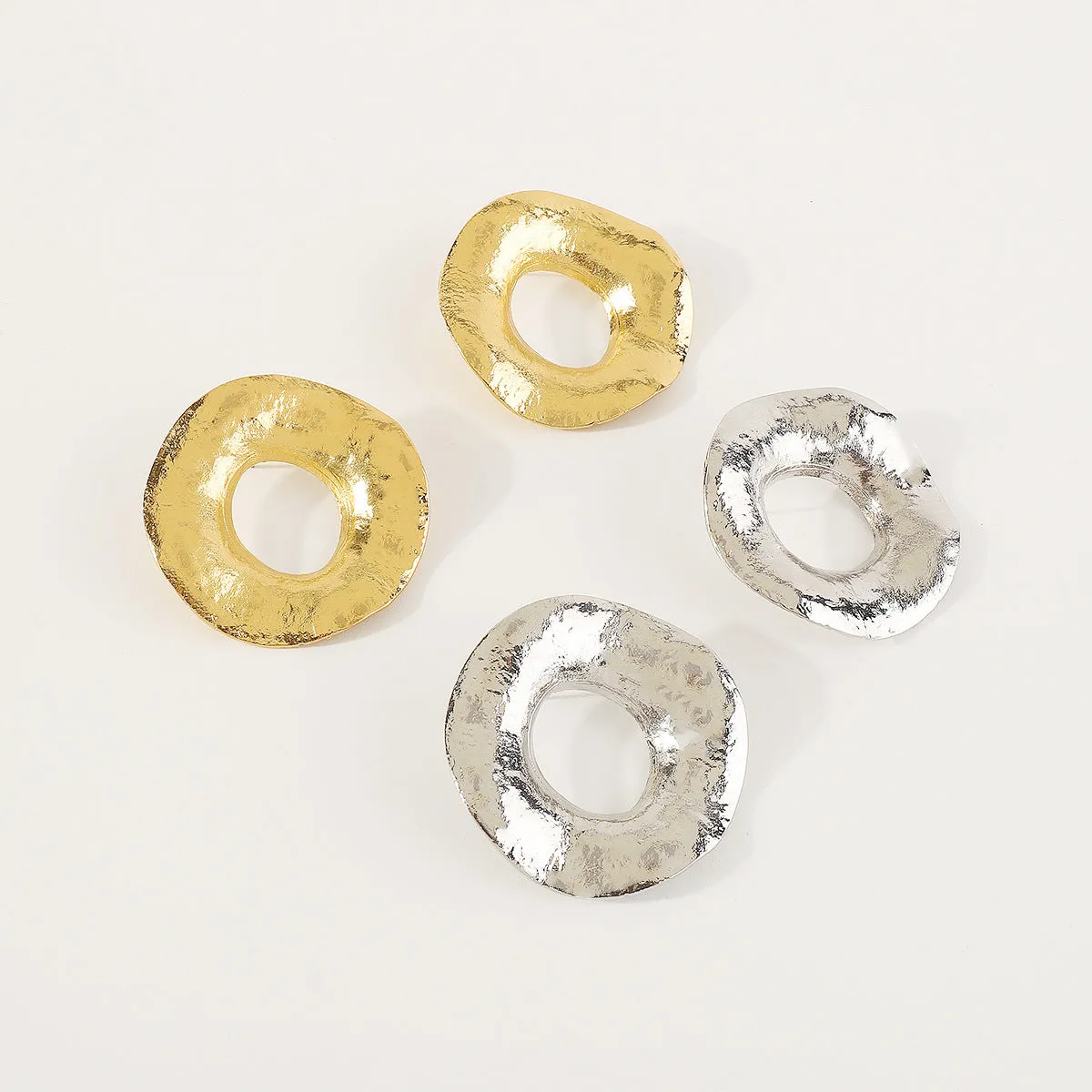 Wholesale Retro Exaggerated Irregular Geometric Large Circle Earrings