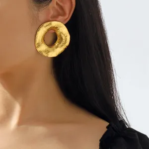 Wholesale Retro Exaggerated Irregular Geometric Large Circle Earrings