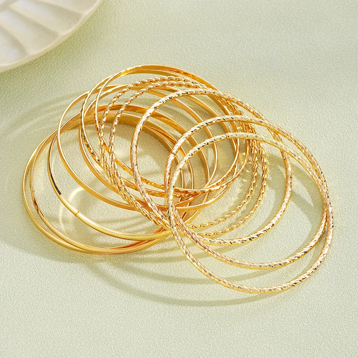Wholesale Retro exaggerated stacking wide bracelet set