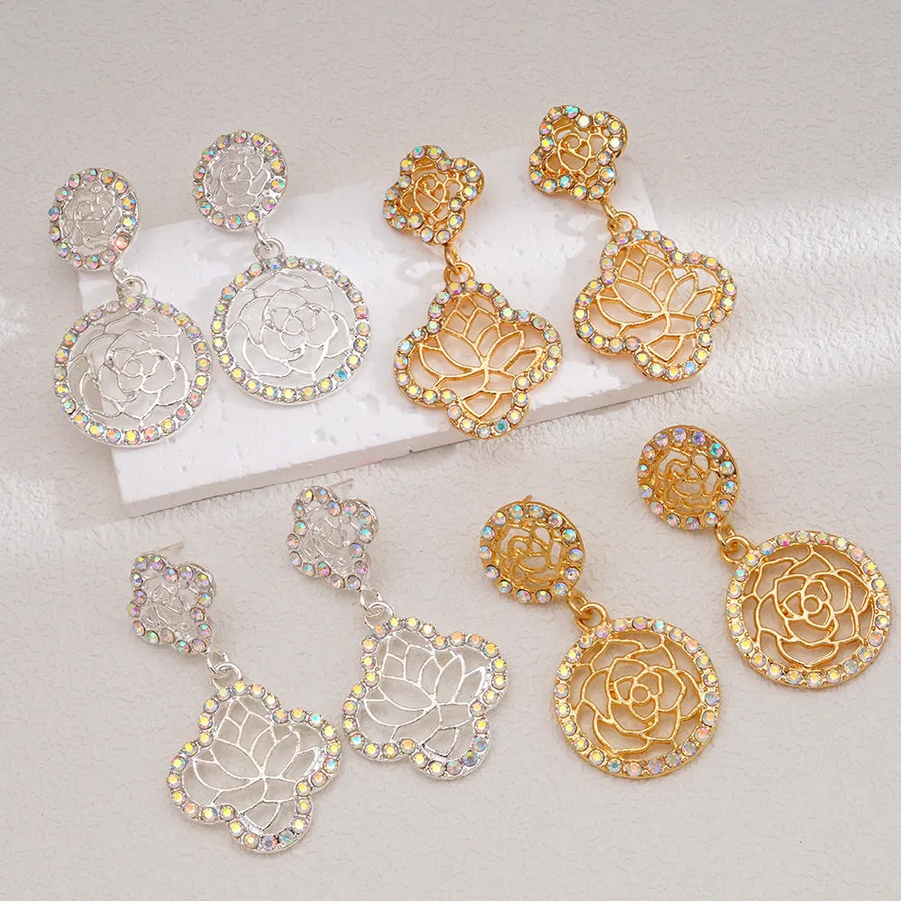 Wholesale Retro fashion hollow earrings