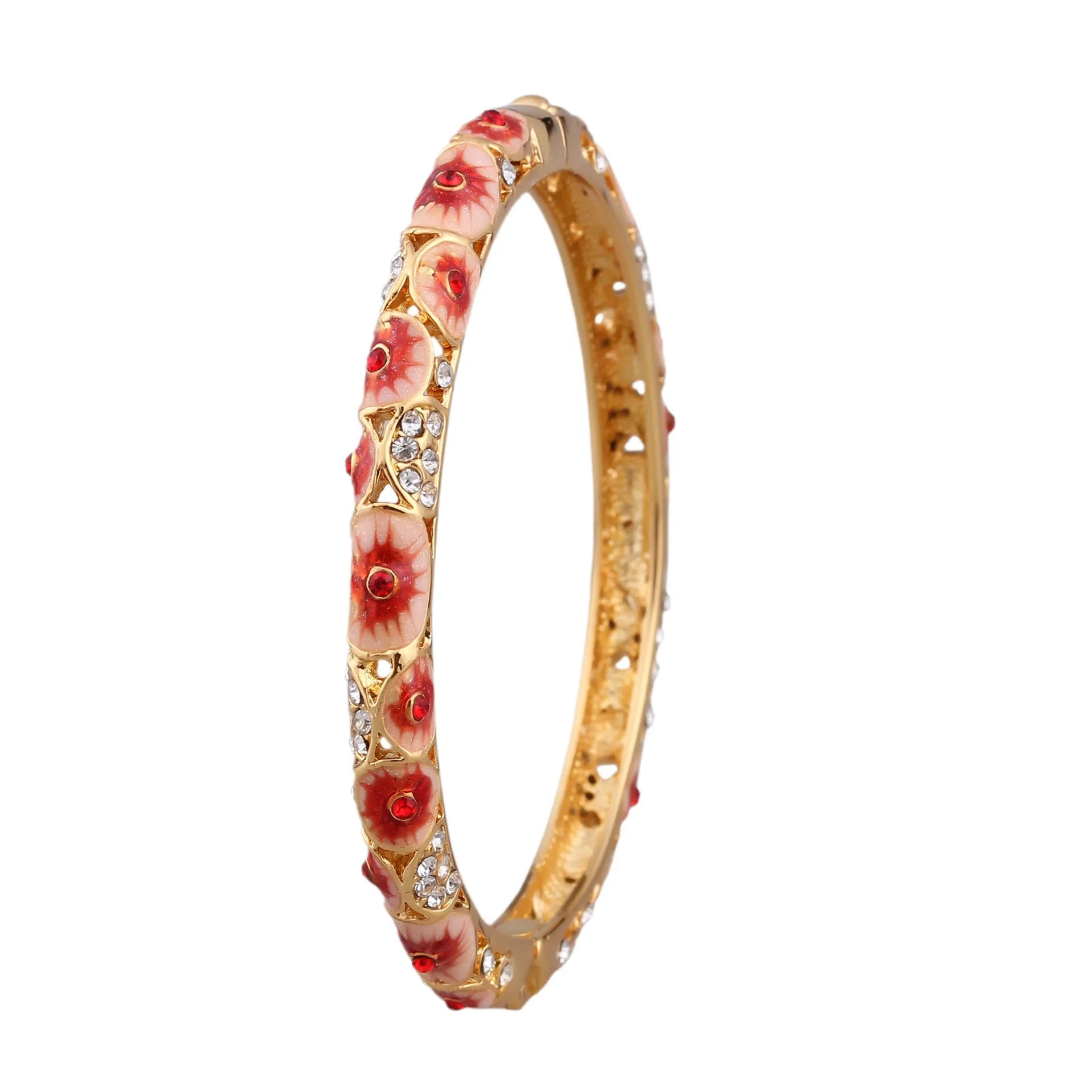 Wholesale  Retro Hollow Enamel Gold-plated  Cloisonne Bracelet