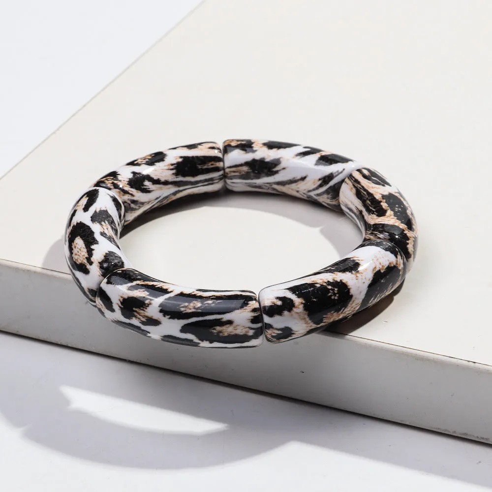 Wholesale Retro Leopard Series Elastic Bend Bracelet