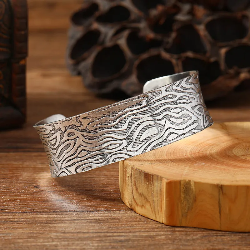 Wholesale Retro metal wide open personality ethnic style silver exotic middle and ancient accessories