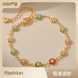 Wholesale Retro Small Fresh Hand Ornament Copper Bracelet