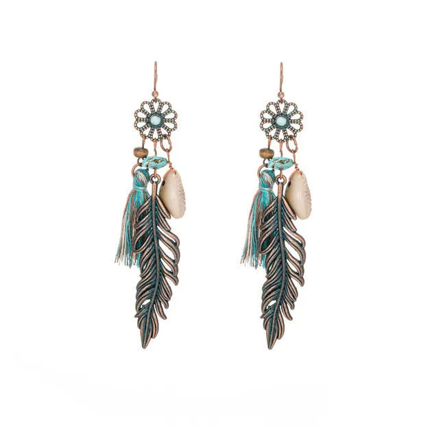 Wholesale Retro Tassel Fashion Exaggerated Long Earrings