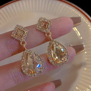 Wholesale Retro Zircon Drop Earrings Women's All-match Earrings