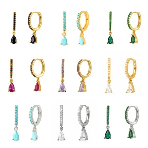 Wholesale Rhinestone Drop Shaped Earrings