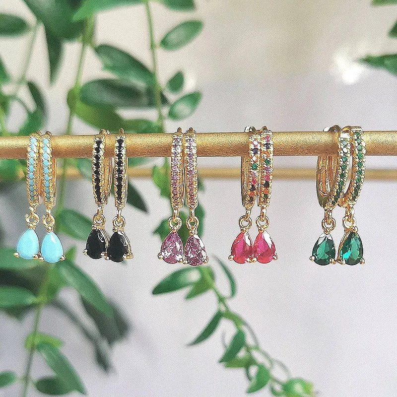 Wholesale Rhinestone Drop Shaped Earrings