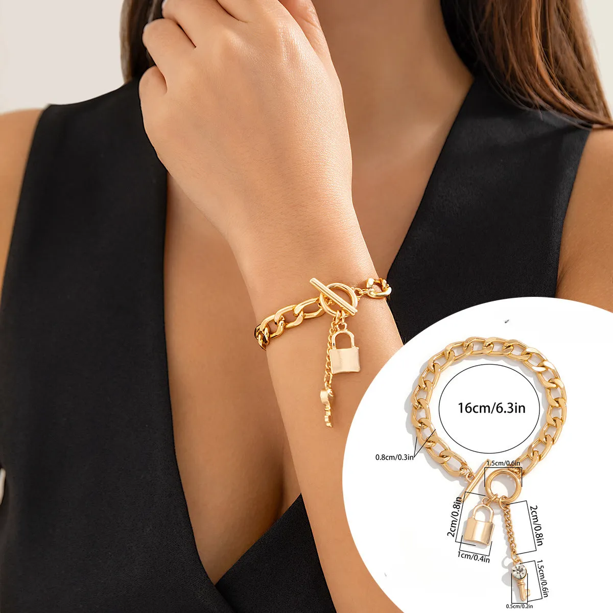 Wholesale Rhinestone Heart Tassel Alloy Bracelets
