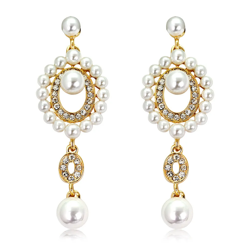 Wholesale Rhinestone Pearl Earrings