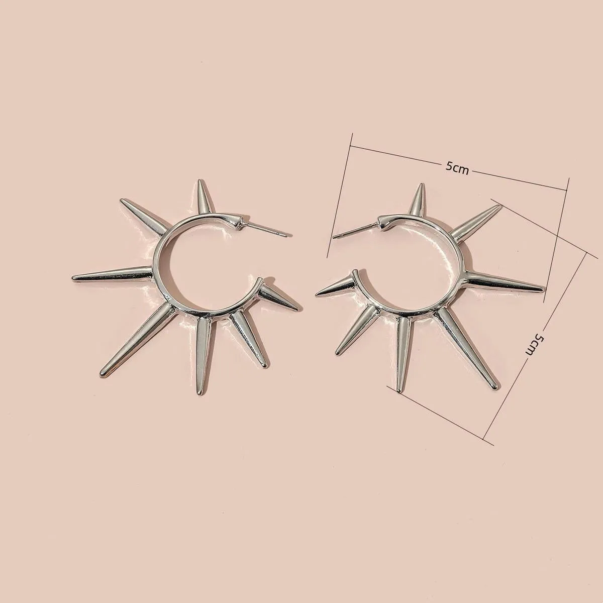 Wholesale Rock Punk Dark Rivet Earrings