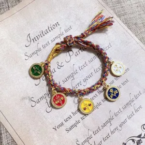 Wholesale Rope Woven Five Way God of Wealth Bracelet