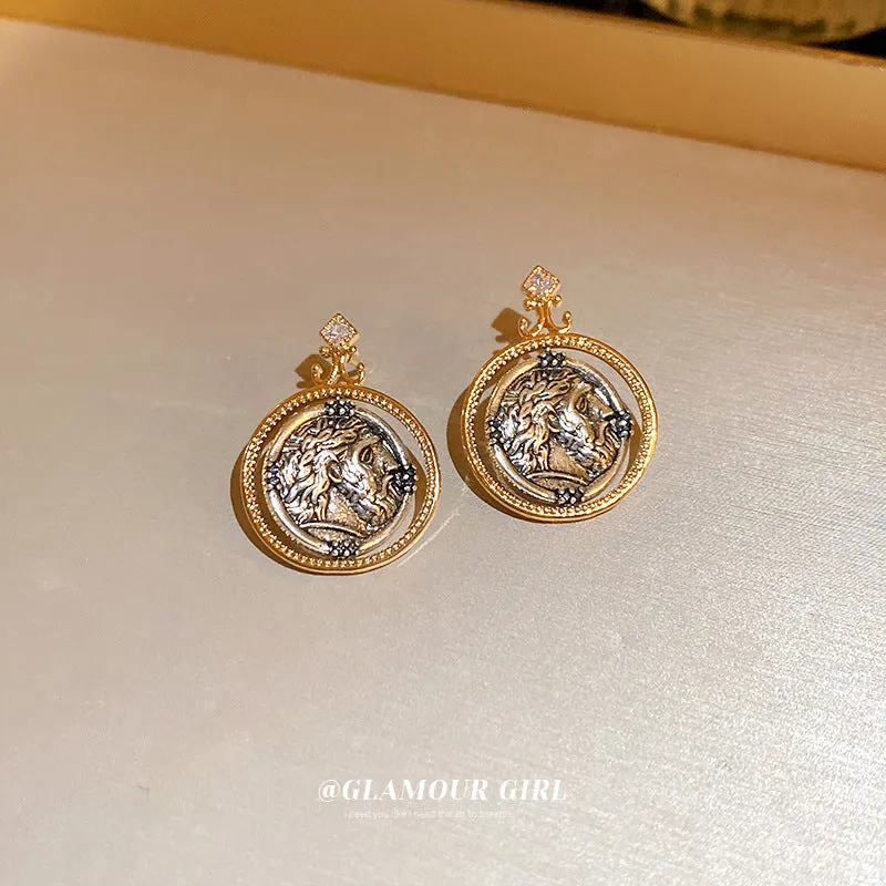 Wholesale Round Antique Metal Earrings