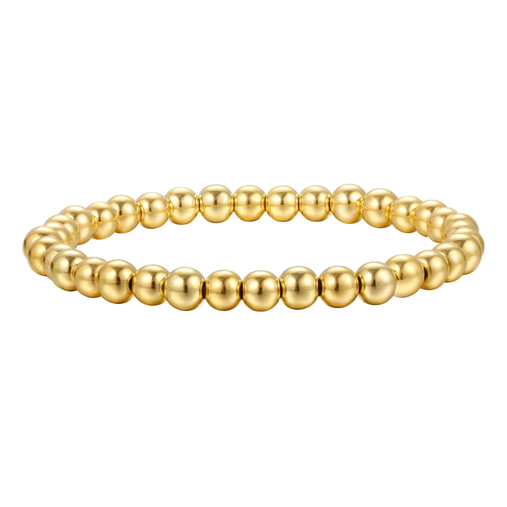 Wholesale Round Bead Elastic Plastic Beaded Bracelets