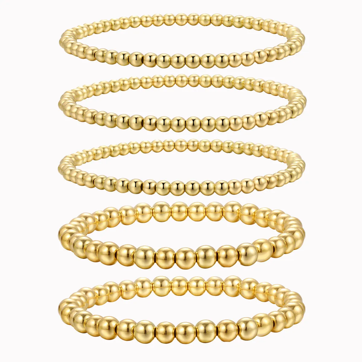 Wholesale Round Bead Elastic Plastic Beaded Bracelets