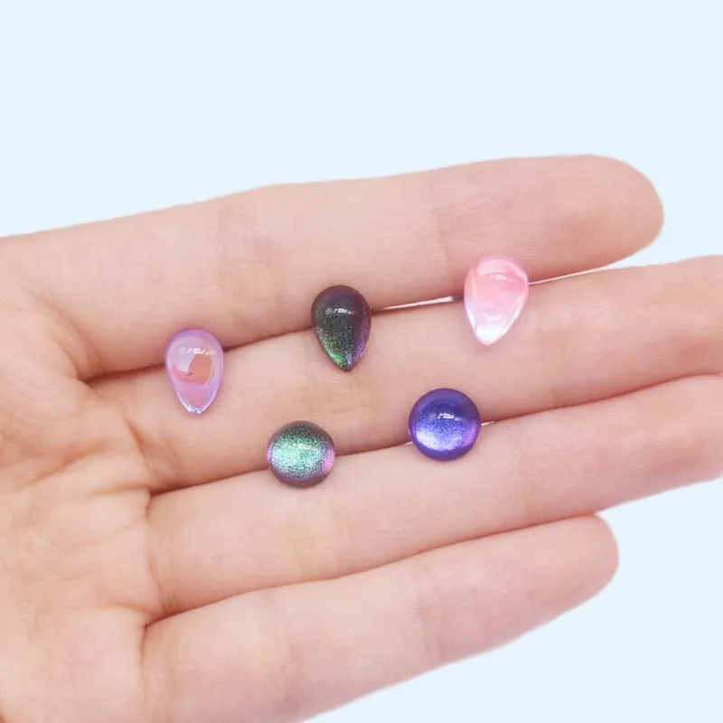 Wholesale Round Heart Shaped Water Drop Color Stainless Steel Tongue Studs