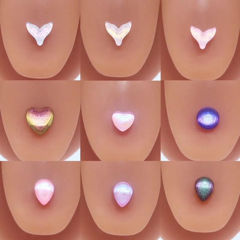 Wholesale Round Heart Shaped Water Drop Color Stainless Steel Tongue Studs