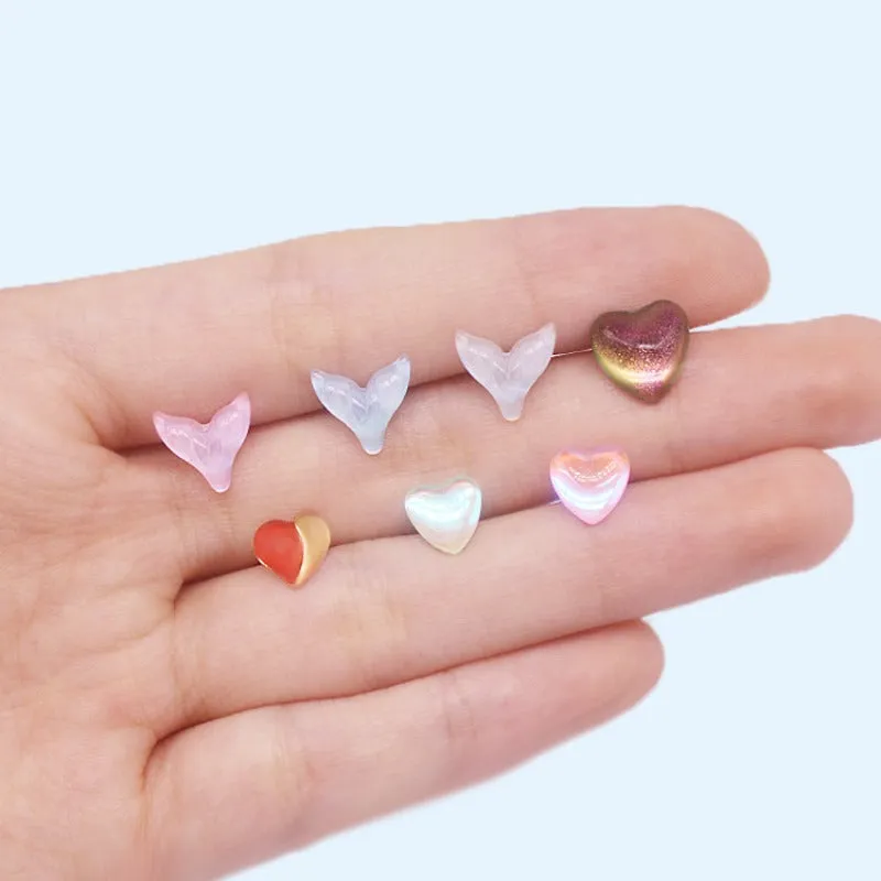 Wholesale Round Heart Shaped Water Drop Color Stainless Steel Tongue Studs