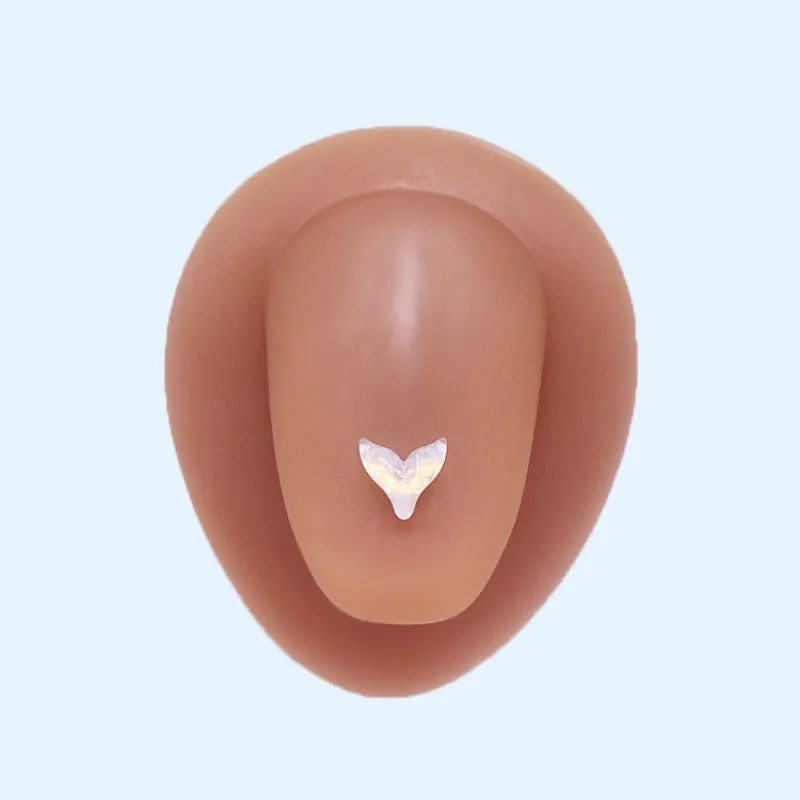 Wholesale Round Heart Shaped Water Drop Color Stainless Steel Tongue Studs